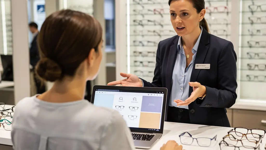 Consultation chez opticien pour évaluer le remboursement mutuelle optique
